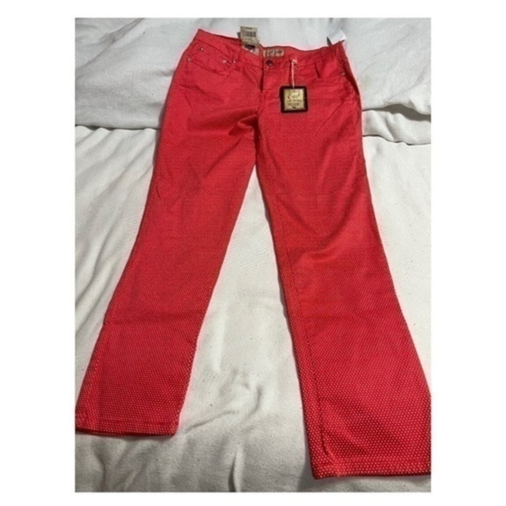 Earl JEANS polka dot capri ankle pants size 8